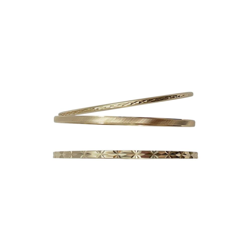 L GEORGE Designs Gold Plated Bangle Bracelet Bunch Set of 3